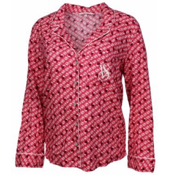 Victoria’s Secret the dreamer flannel pj set size sm deer 🦌 print red & black - Picture 2 of 13